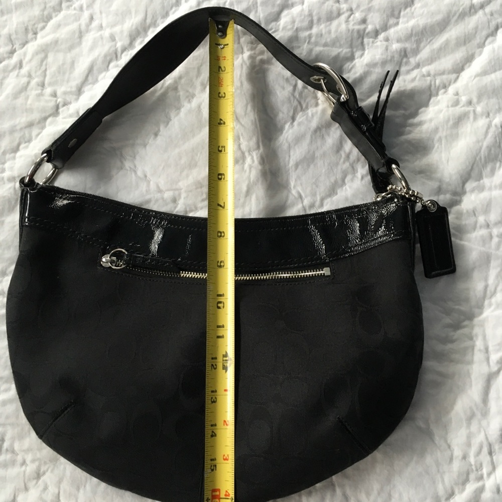 SOLD. COACH SIGNATURE LOGO JACQUARD BAG - Picture 10 of 14